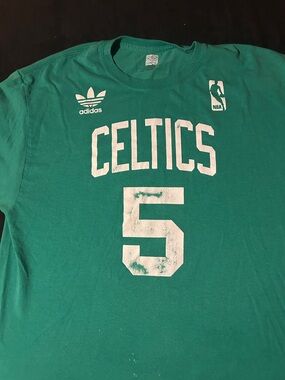 Kevin Garnett Adidas Green Celtics #5 Graphic Tee